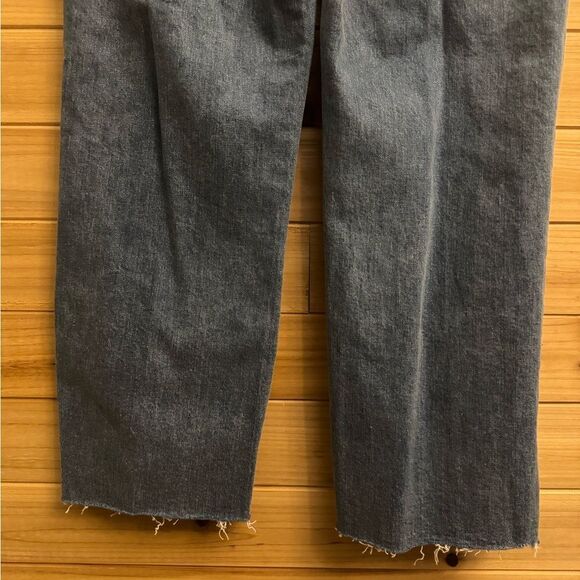 Express Size 4R Mid Rise 90’s Ankle Bootcut Distressed Raw Edge Hem Jeans - Picture 8 of 11